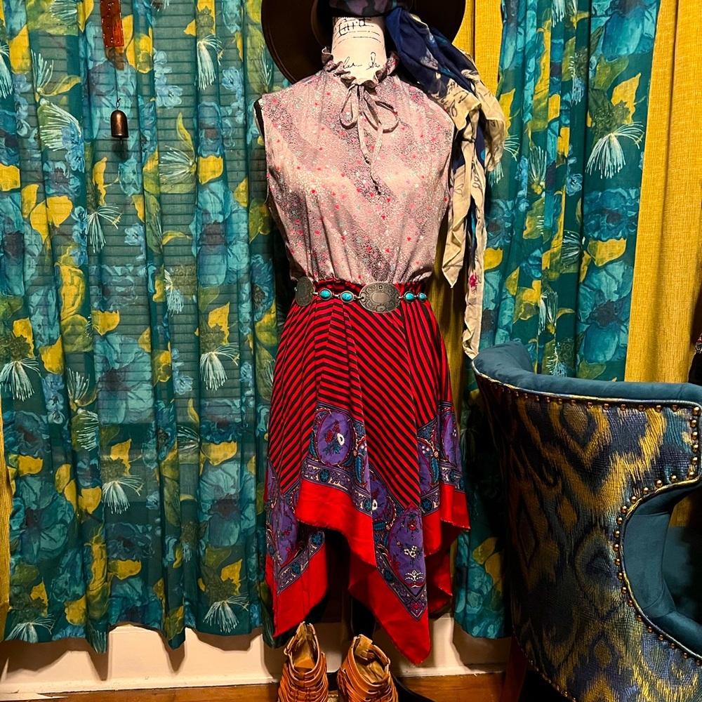 Vintage Asymmetrical Boho Dress